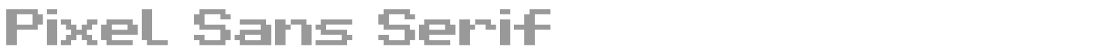 Pixel Sans Serif font preview